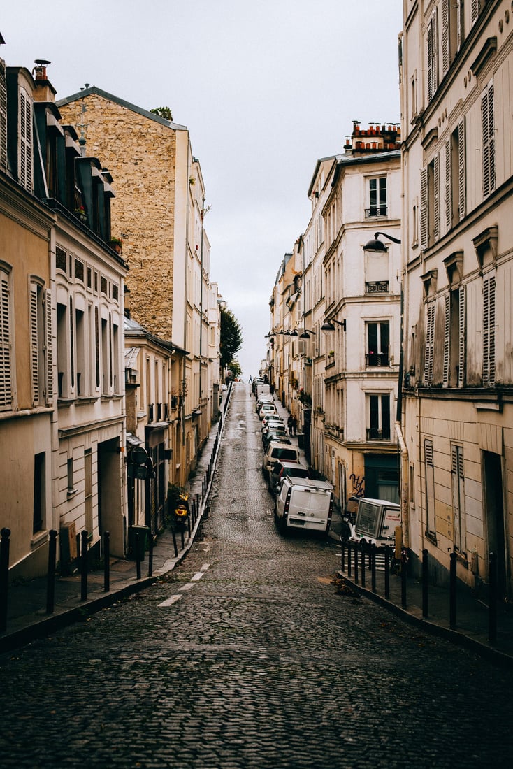 Vintage apartment and street in the city 