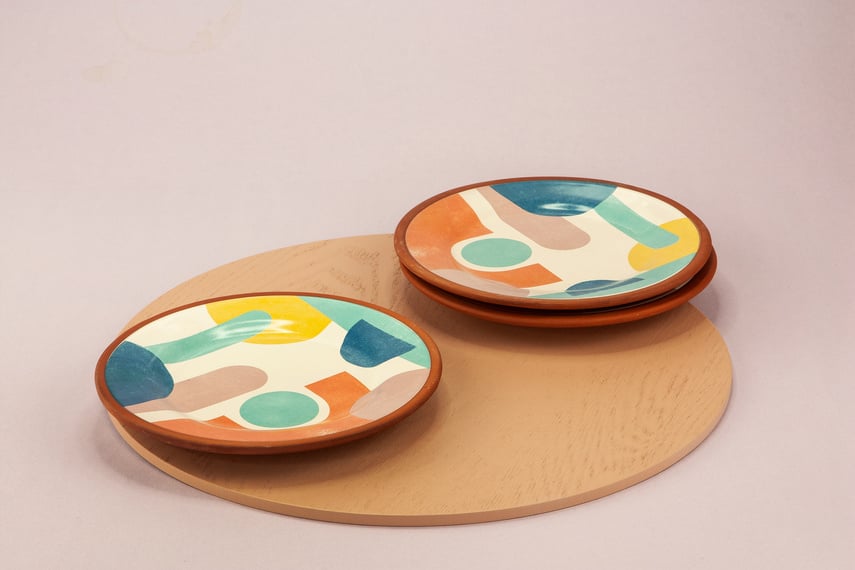 Colorful Terracotta Plates 