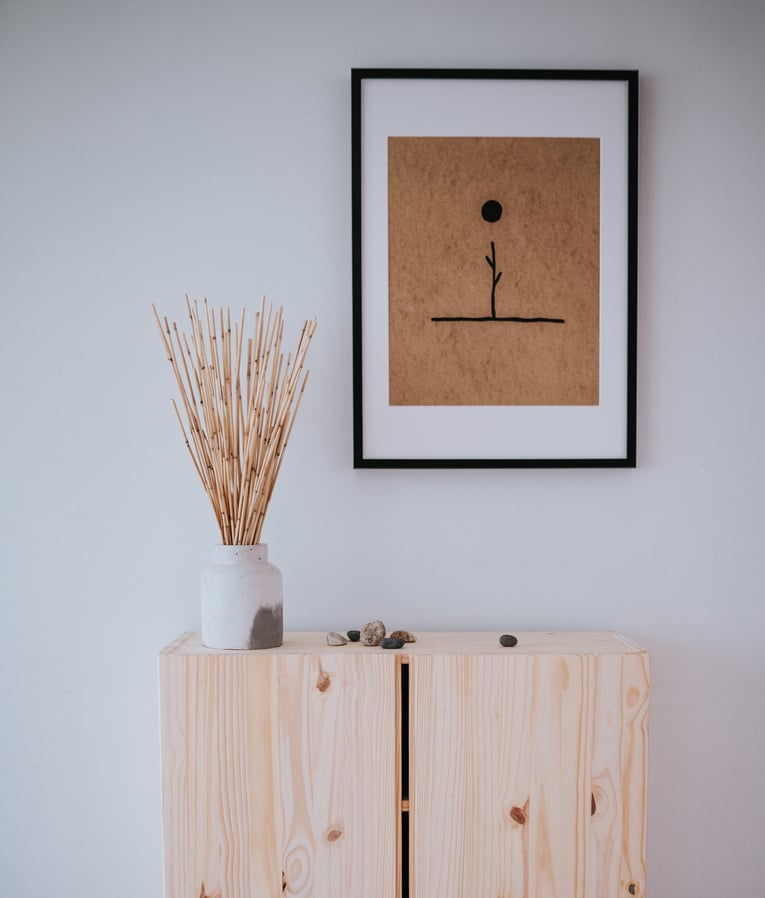 A Brown Wooden Cabinet